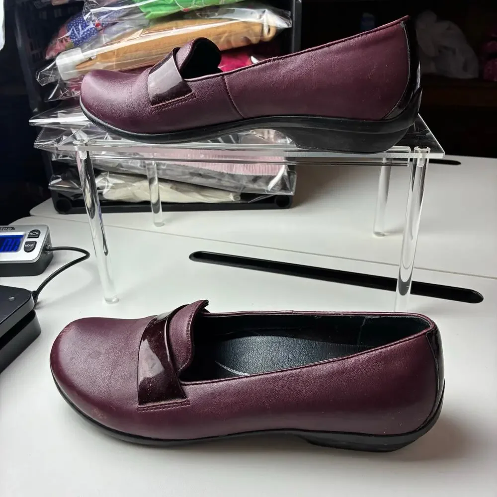 Dansko Oksana Comfort Loafers Women's EU 40/US 9.5-10 Wine Burgundy Leather Red